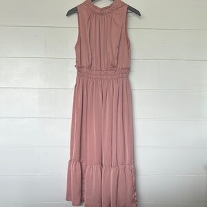 Elegant Pink Sleeveless Dress